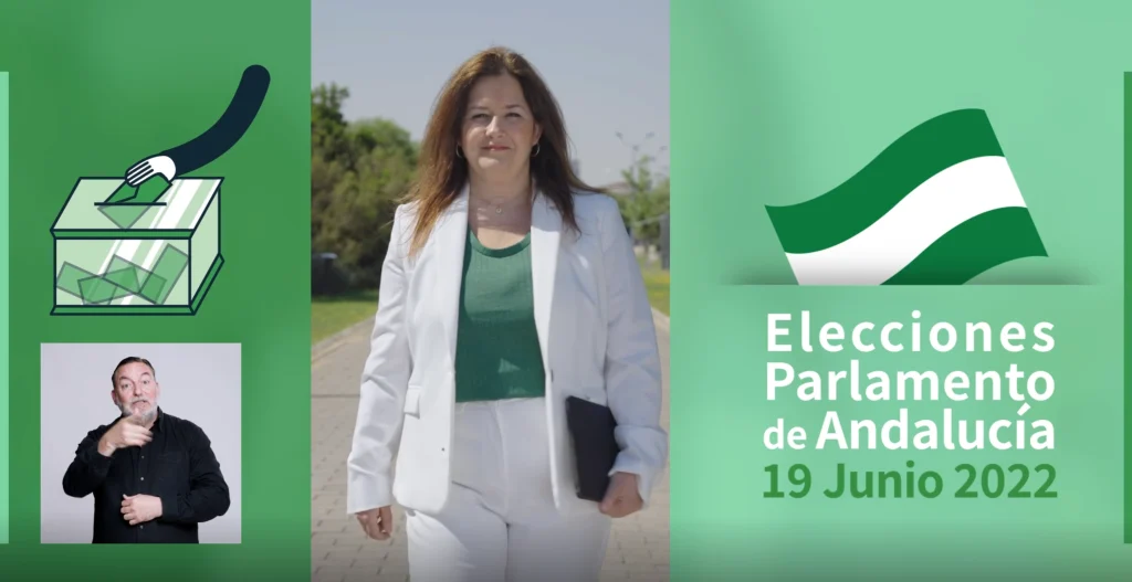 Candidata en campaña Elecciones Parlamento de Andalucía 2022