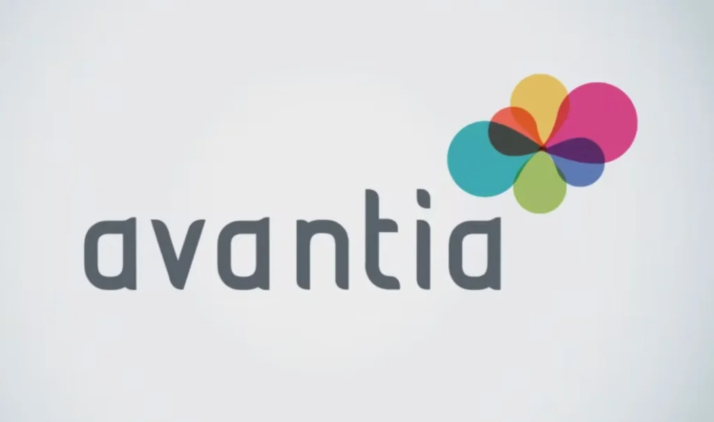 Logo de Avantia, servicio de gestión empresarial para farmacias Bidafarma.