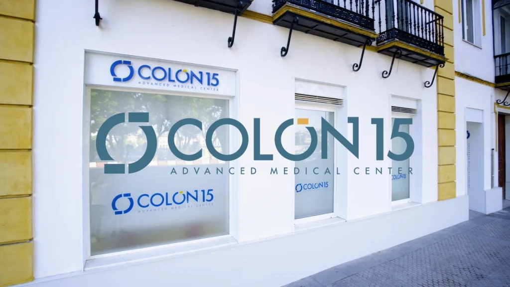 Fachada Clínica Colón 15, centro médico.
