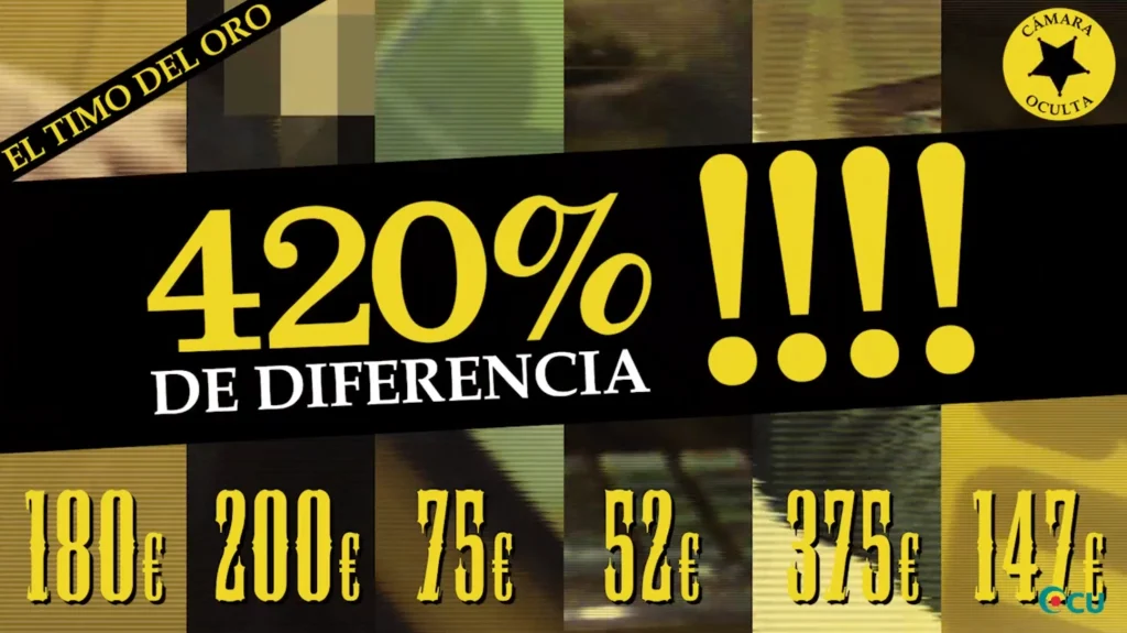 Alerta de OCU sobre la gran diferencia de precios en los compro oro.