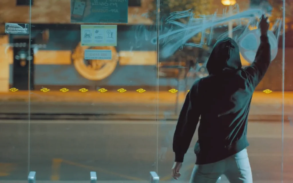 Vandalismo parada autobús Tussam Sevilla. Campaña concienciación.